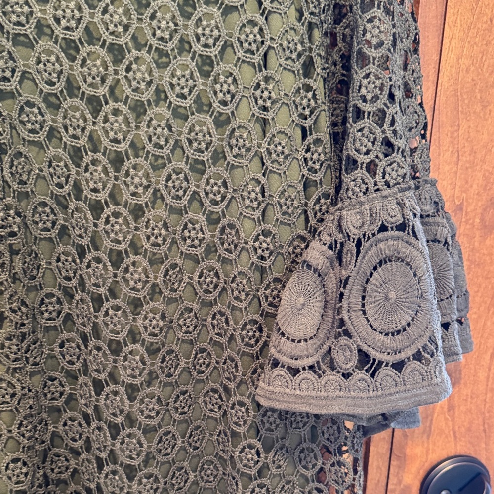 Lane Bryant  Forest Green Lace Midi Dress - Picture 7 of 8